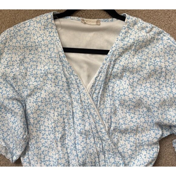 ALTAR’D STATE BLUE FLORAL DETAILS ROMPER LINED SMALL - Picture 8 of 8